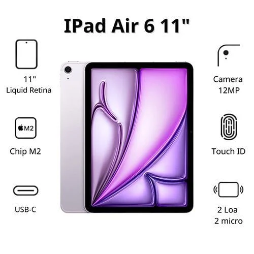 Apple Ipad Air 6 M2 11inch Purple 125GB